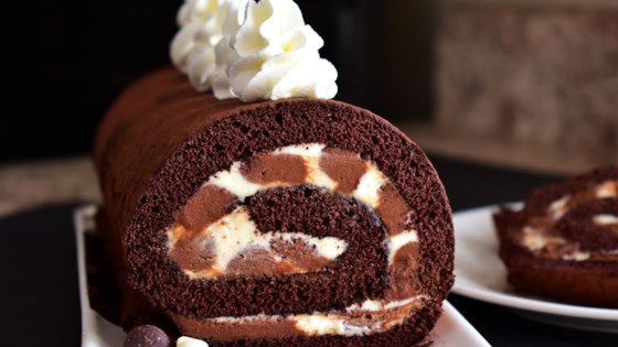 Triple Chocolate Roll Cake