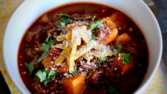 Slow Cooker Sweet Potato and Chorizo Chili Recipe