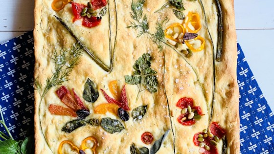 Decorated Focaccia Bread Recipe