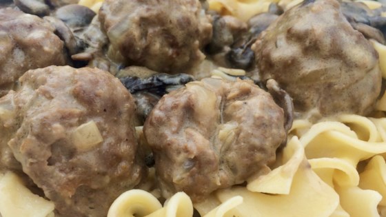 Beef Stroganoff Sauce with Meatballs Recipe
