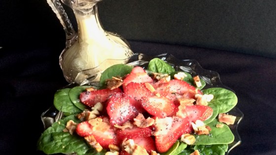 Strawberry and Spinach Salad with Honey-Poppy Seed Dressing Recipe
