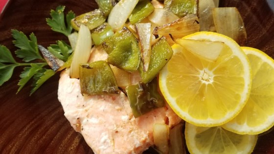 Sheet Pan Salmon and Bell Pepper Dinner Recipe - Allrecipes.com