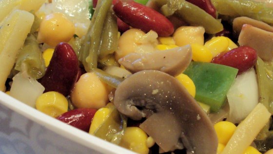 Three Bean Salad with Corn Recipe