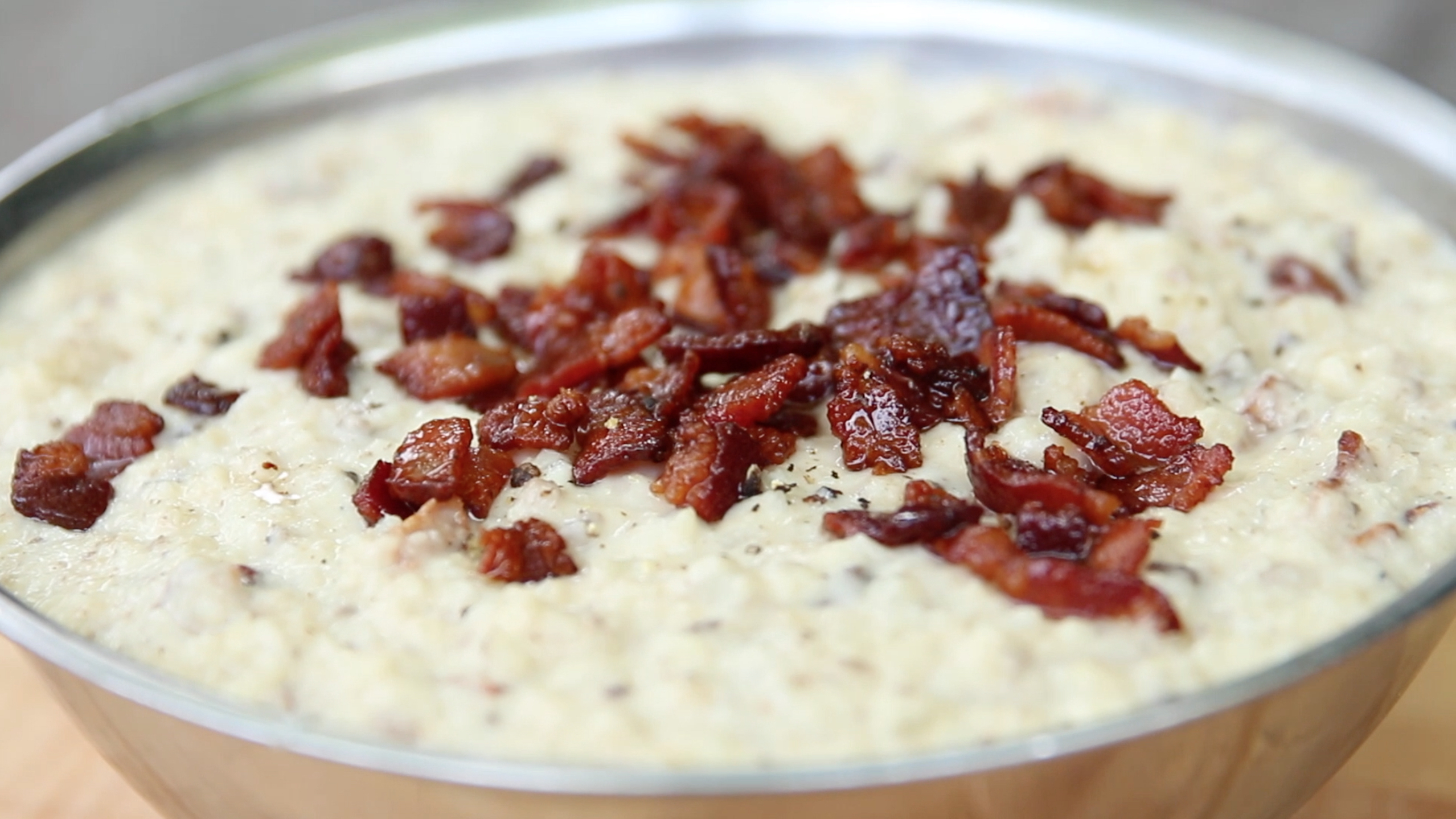 Cheesy Cauliflower Risotto with Bacon_image