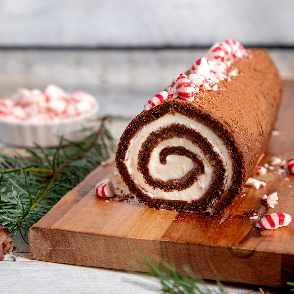Chocolate Peppermint Cake Roll image