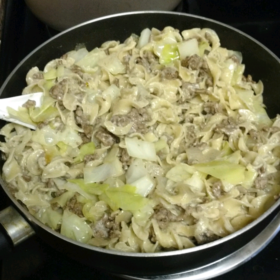 Fried Cabbage and Egg Noodles Recipe