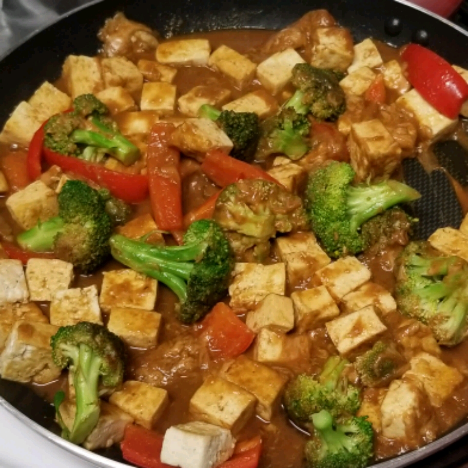 Tofu And Veggies In Peanut Sauce Recipe Allrecipes Com