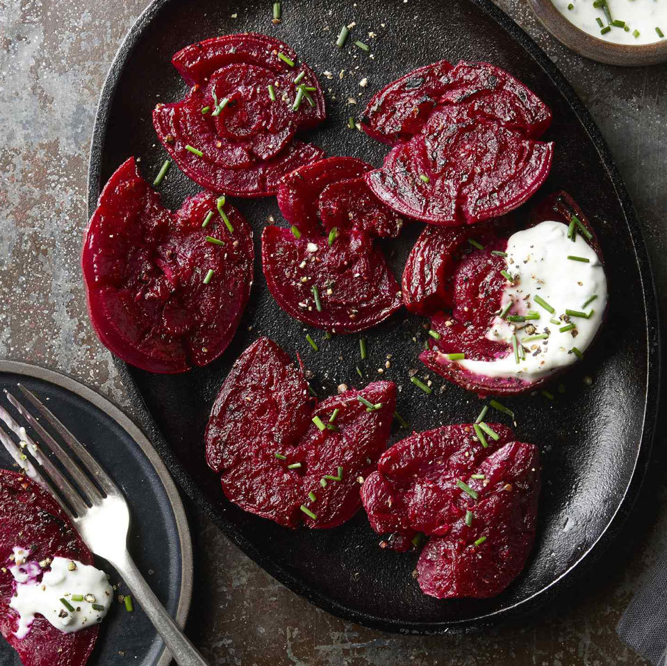 Crispy Smashed Beets With Goat Cheese Recipe Eatingwell