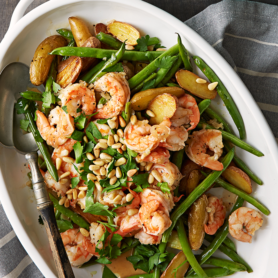 Peppered Shrimp & Green Bean Salad Recipe | EatingWell