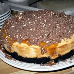 TOBLERONE-Topped Caramel Cheesecake image