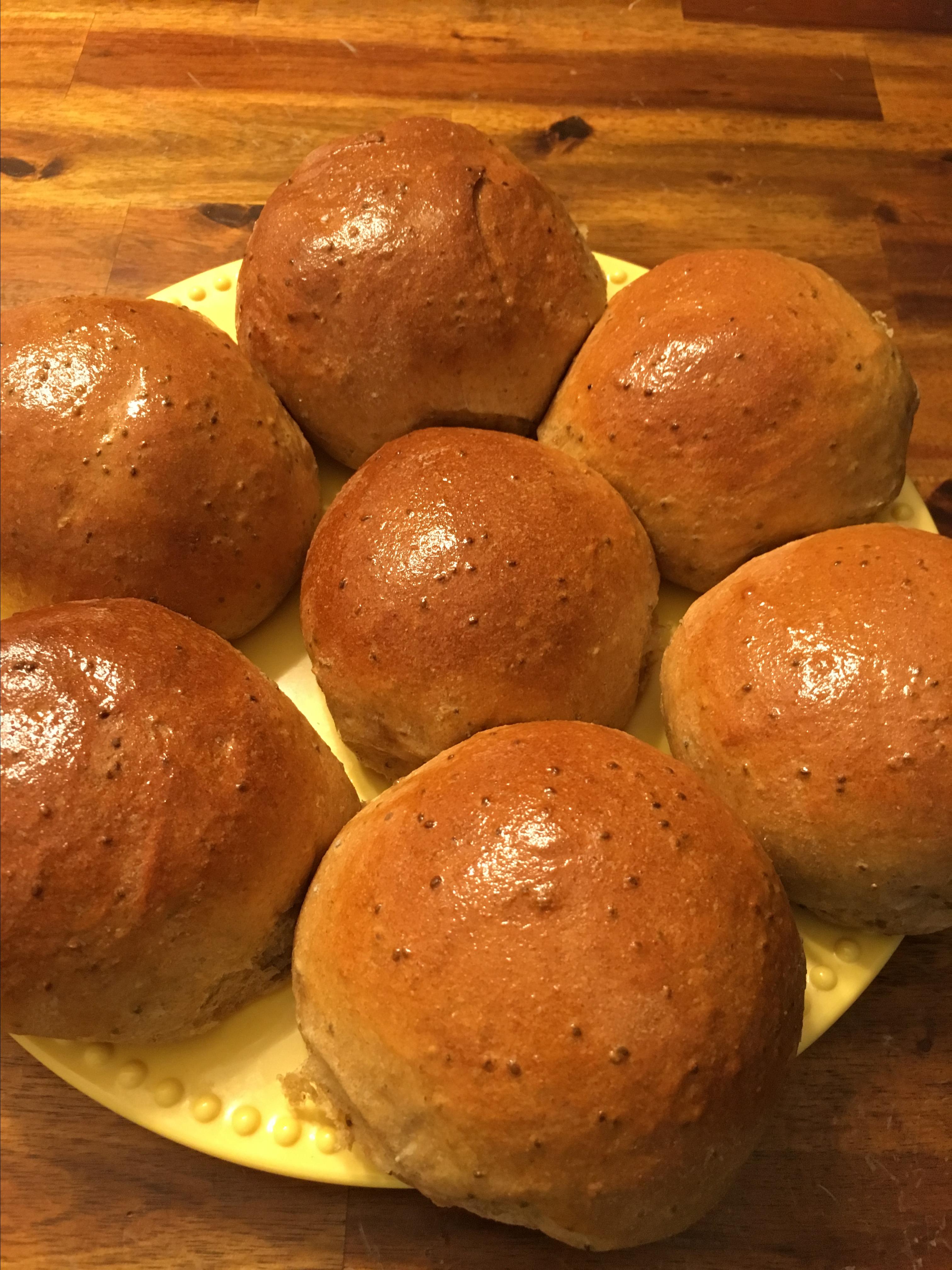 Healthy Whole Wheat Bread Machine Buns image