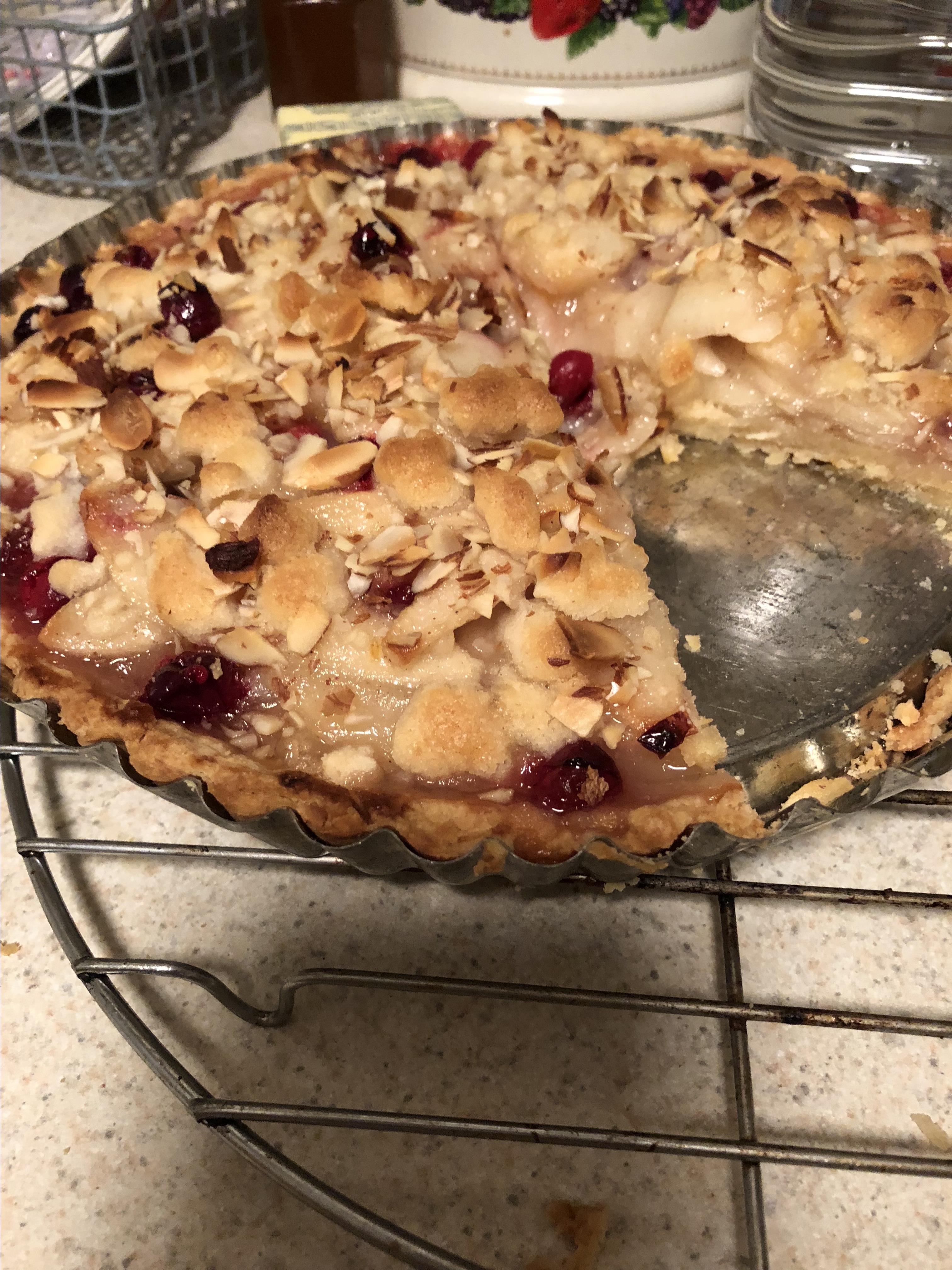 Streusel Topped Cranberry Pear Tart image