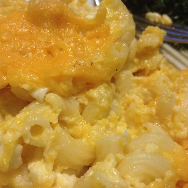 Baked Mac and Cheese with Sour Cream and Cottage Cheese 