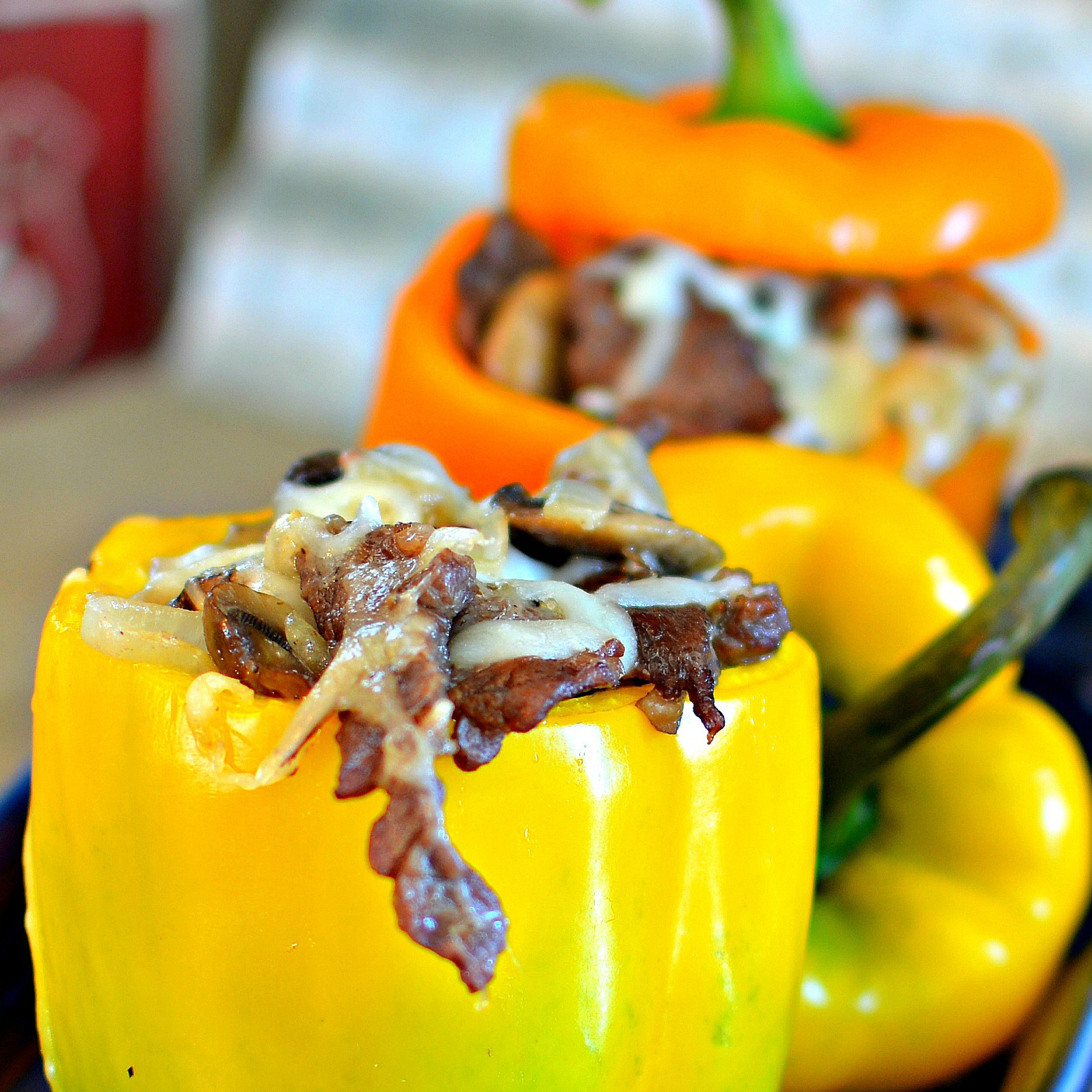 Philly Cheesesteak Stuffed Peppers image