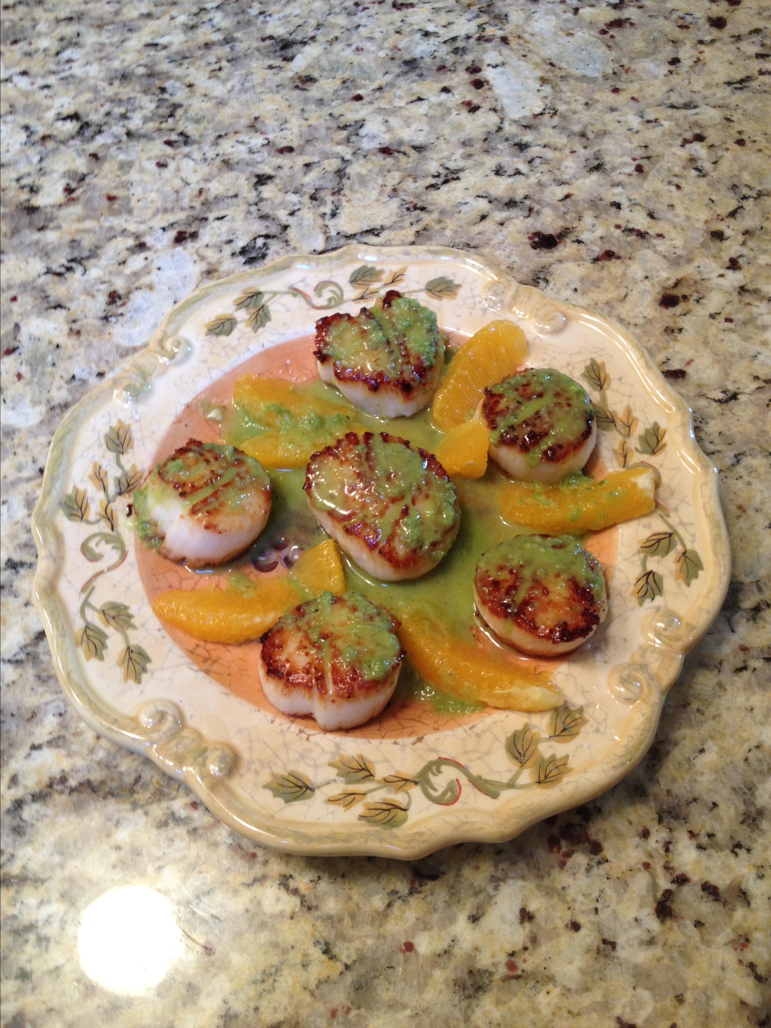 Seared Scallops With Jalapeno Vinaigrette | Allrecipes