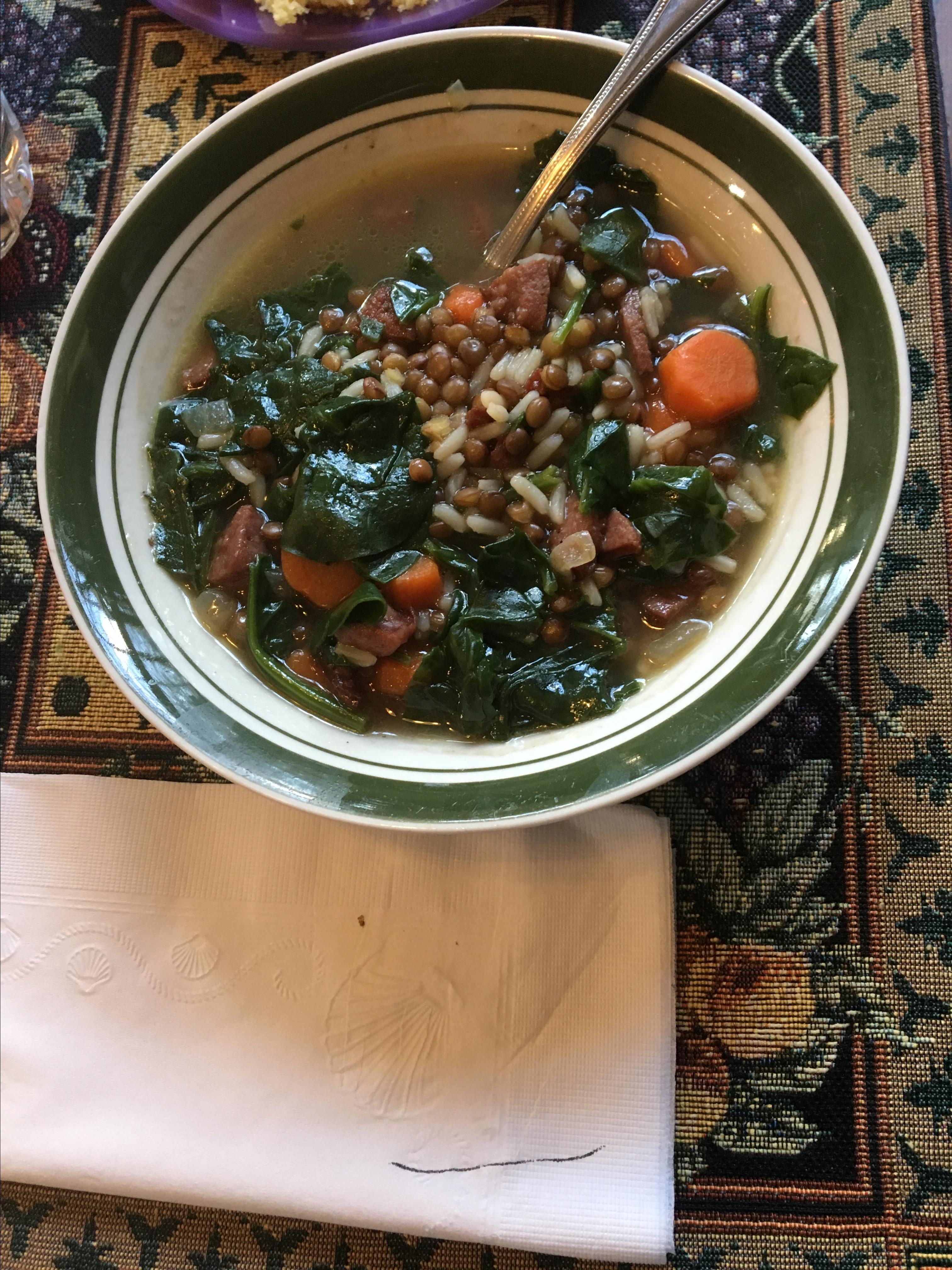 Spinach Lentil Soup image