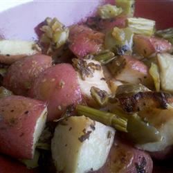 Roasted Baby Potatoes with Vegetables, Lemon, and Herbs image