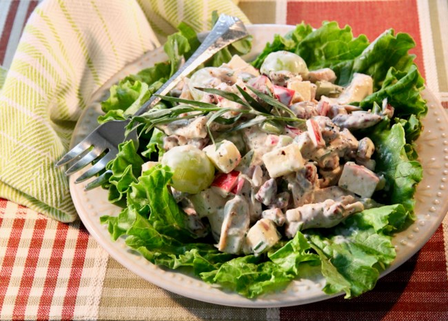 Fruity Chicken Salad accompanied by Tarragon