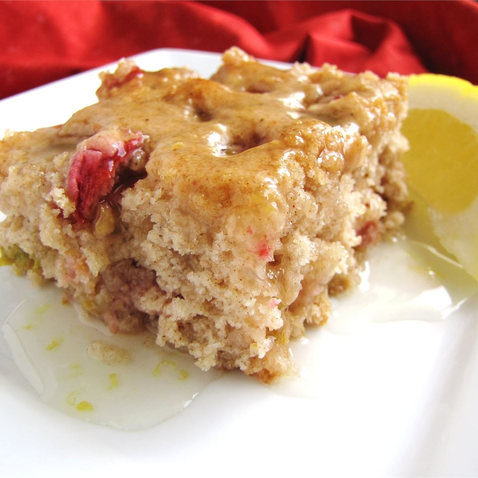 Rhubarb Spice Cake with Lemon Sauce_image