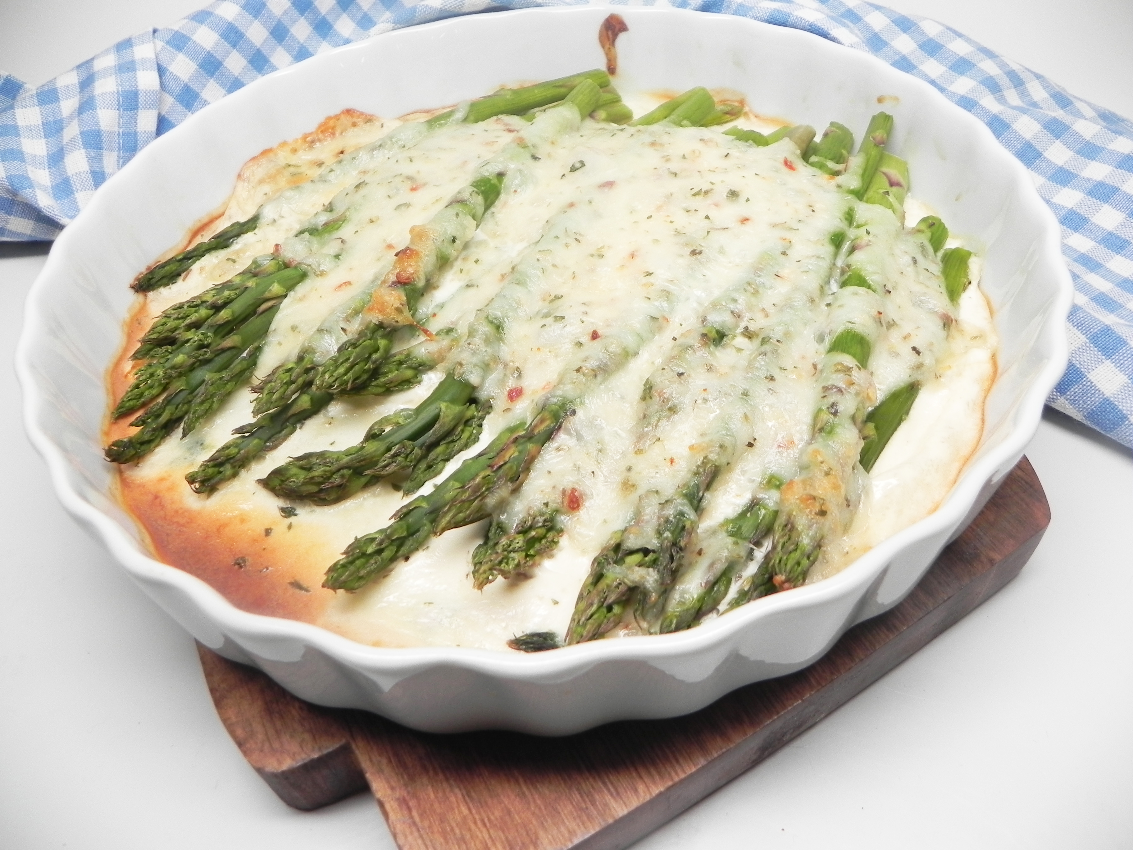 Baked Asparagus with Cheese Sauce image