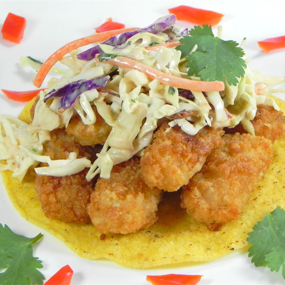 Fish Tacos with Honey-Cumin Cilantro Slaw and Chipotle Mayo_image