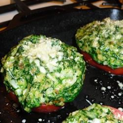 Ms B's Spinach-Topped Tomatoes_image