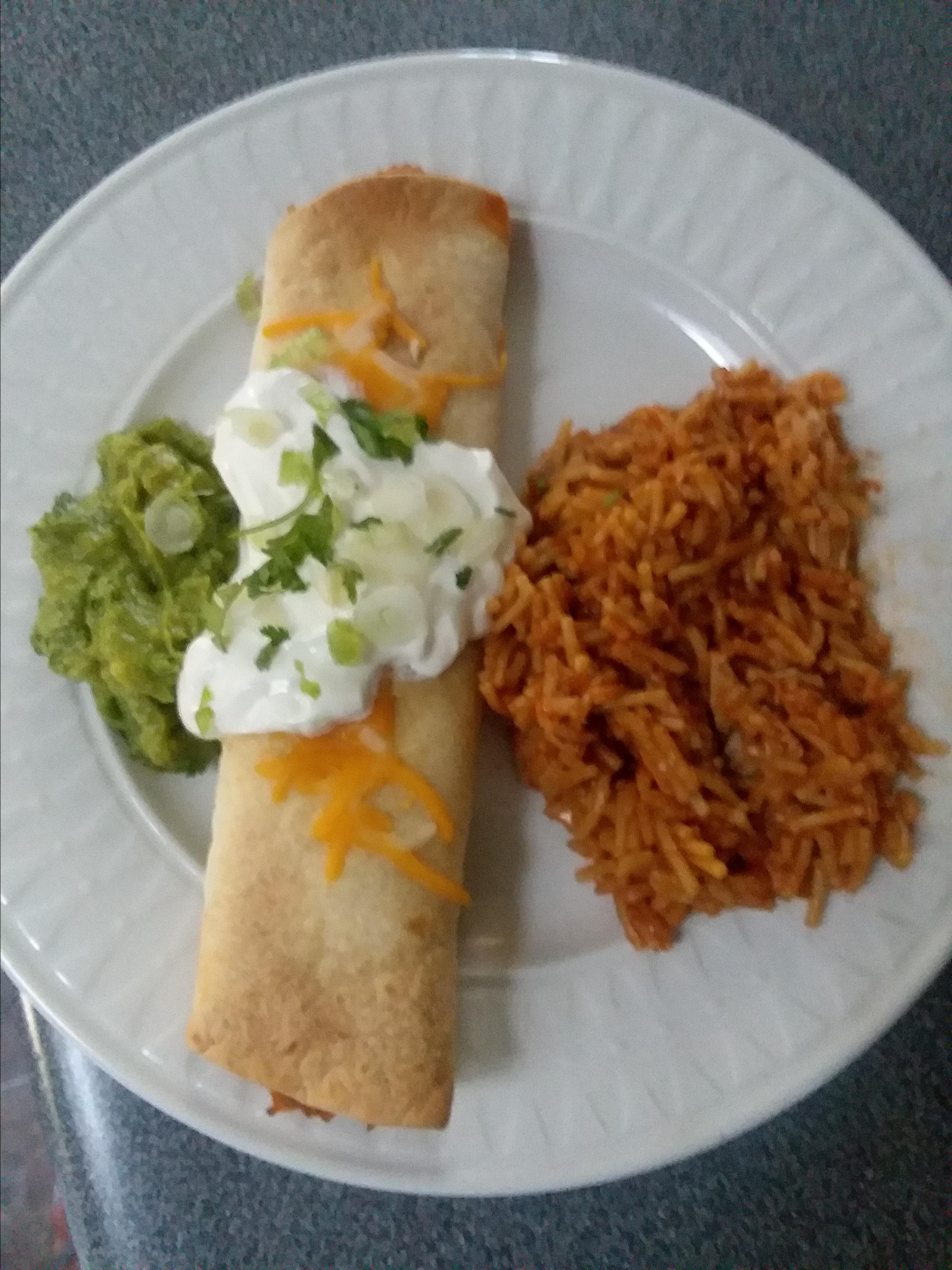 Baked Chicken And Rice Chimichangas