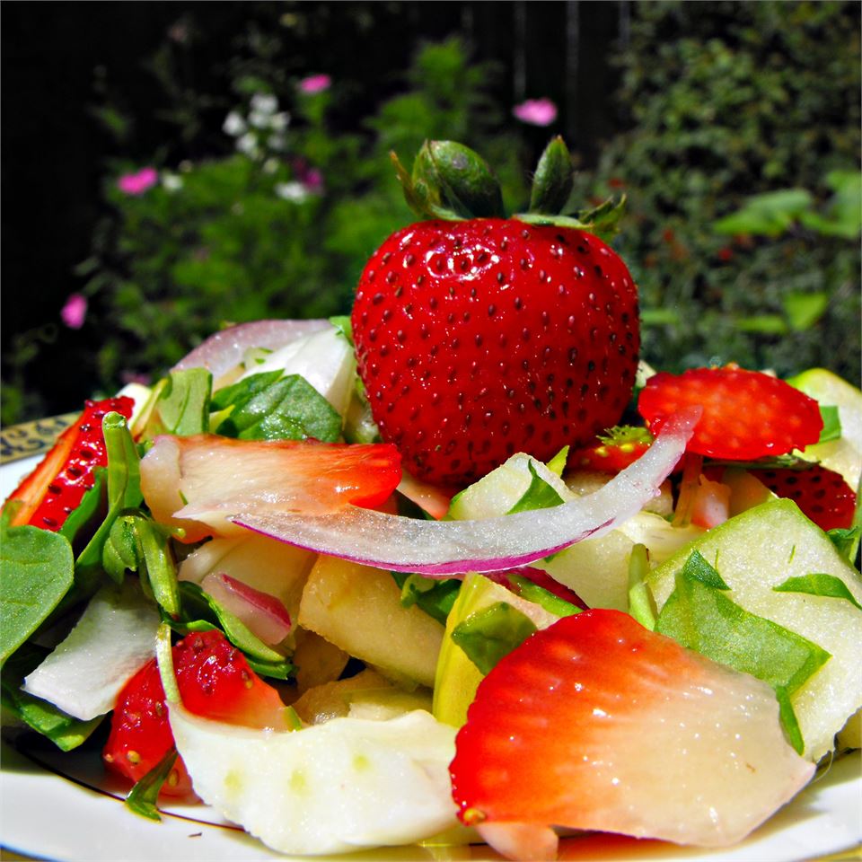 Spring Strawberry Spinach Salad image