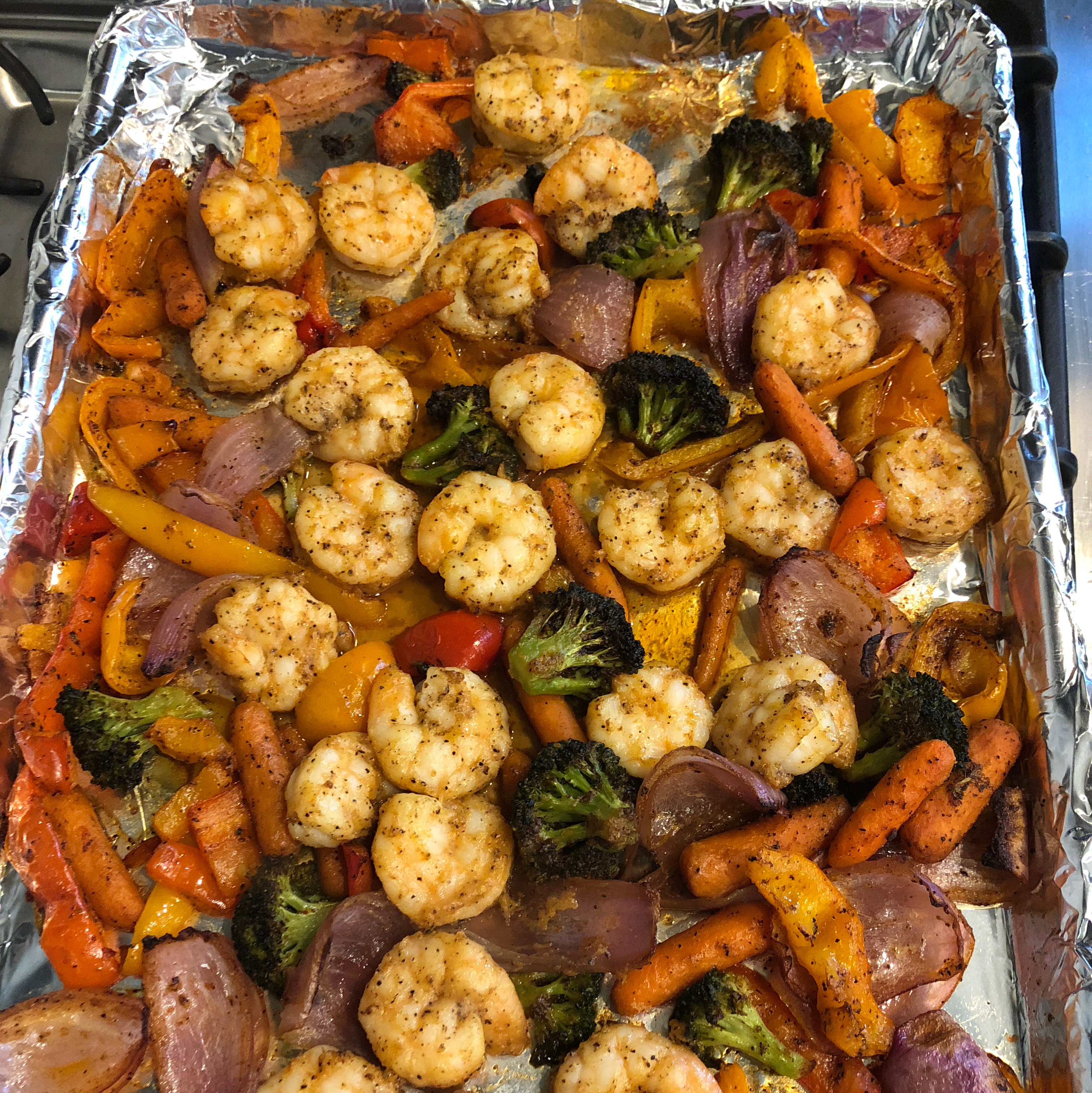 Shrimp and Vegetable Sheet Pan Dinner image