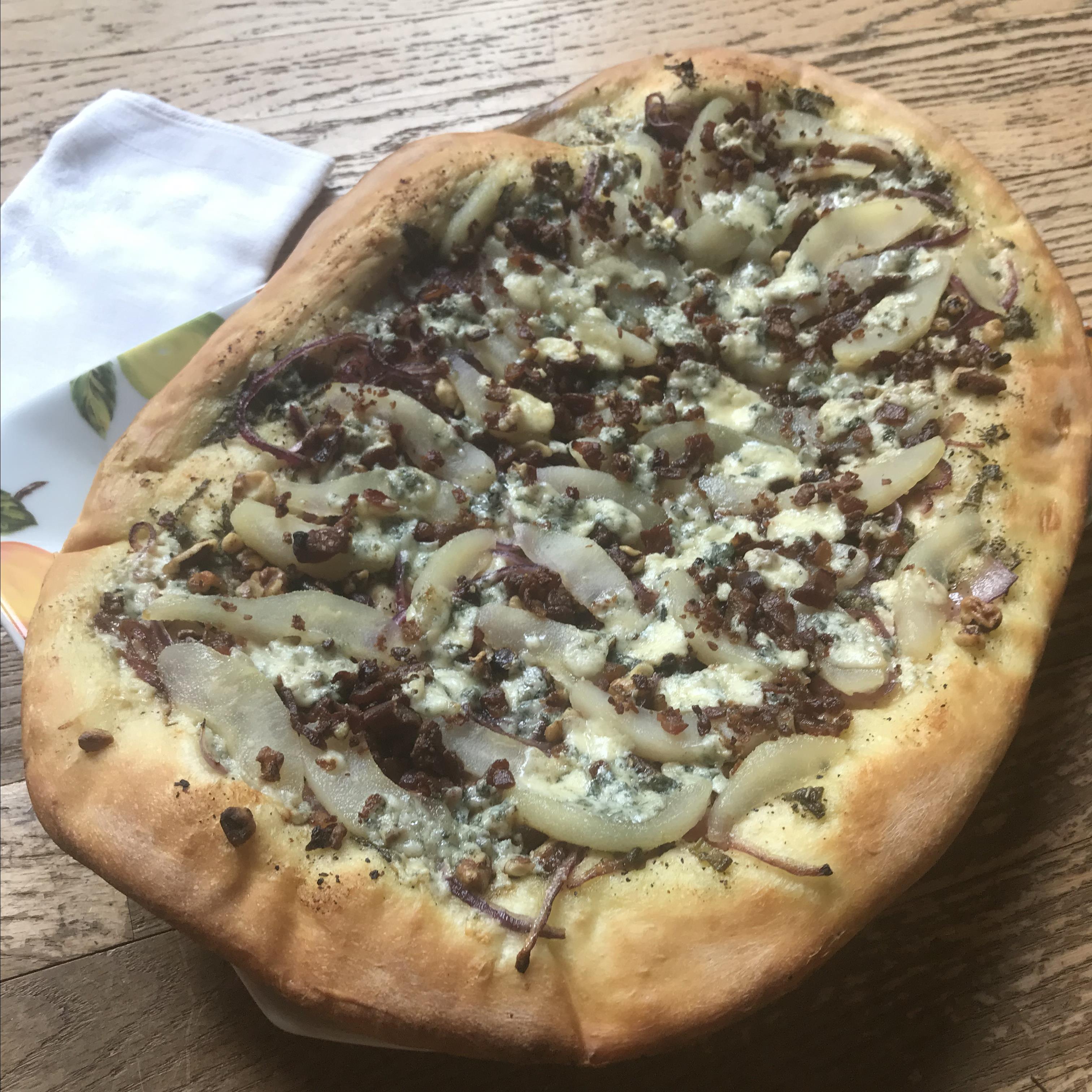 Pear, Blue Cheese, and Walnut Pizza image
