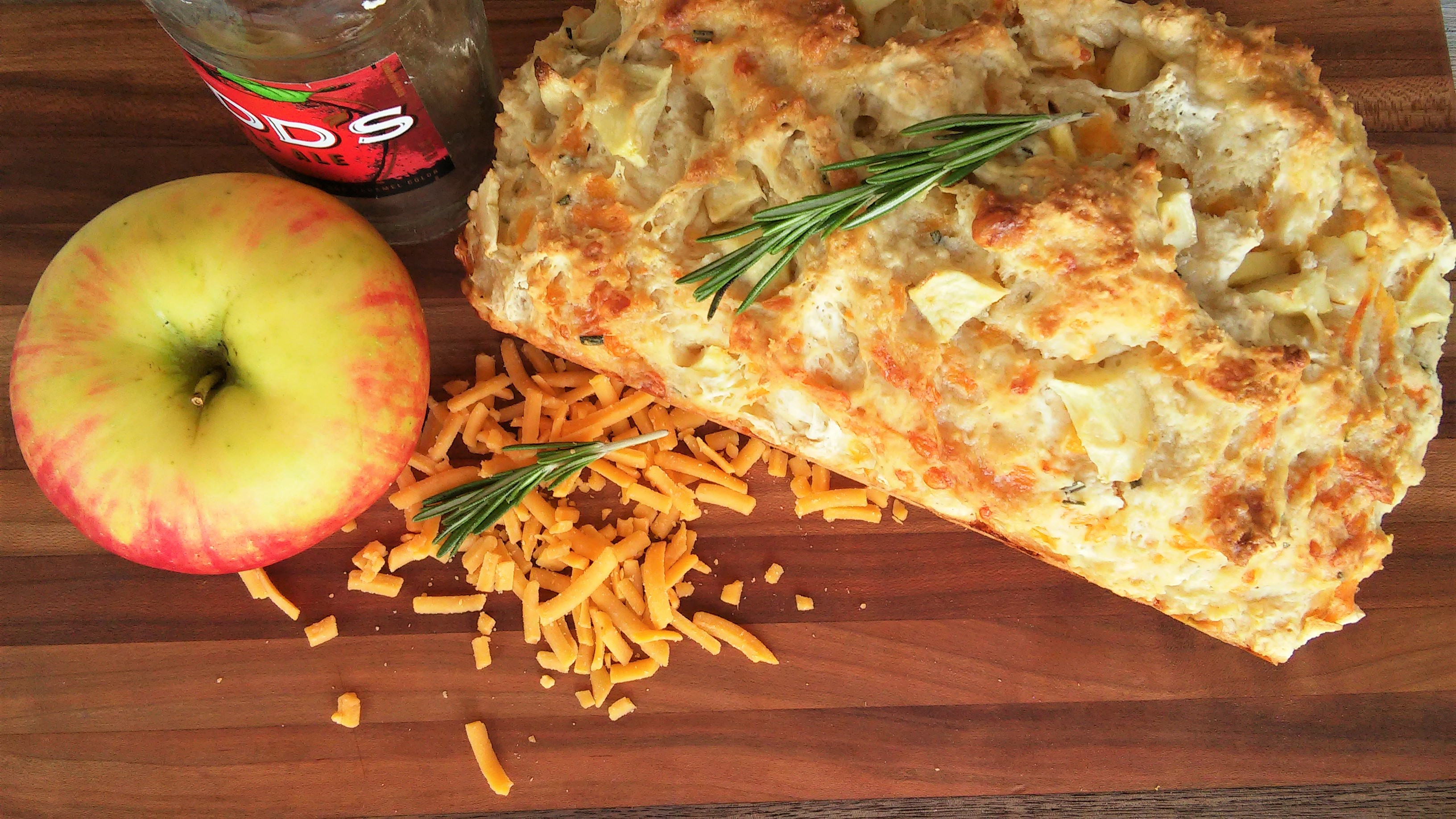 Apple, Cheddar, and Rosemary Beer Bread image