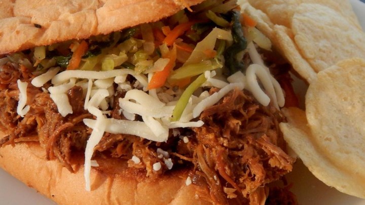 Beer and Bourbon Pulled Pork Sandwiches