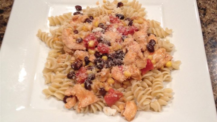 Black Bean and Corn Pasta with Chicken