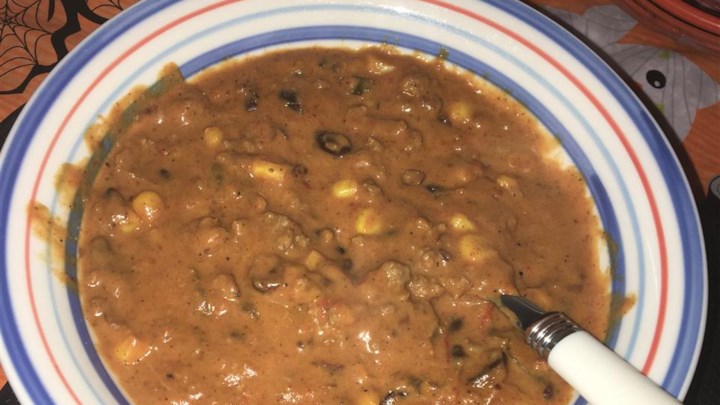 Cheesy Black Bean and Corn Chili