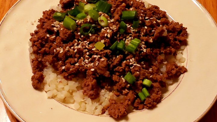 Easy Keto Korean Beef with Cauli Rice