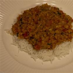 Coconut-Curry Lentil Stew Served over Quinoa Recipe | Allrecipes