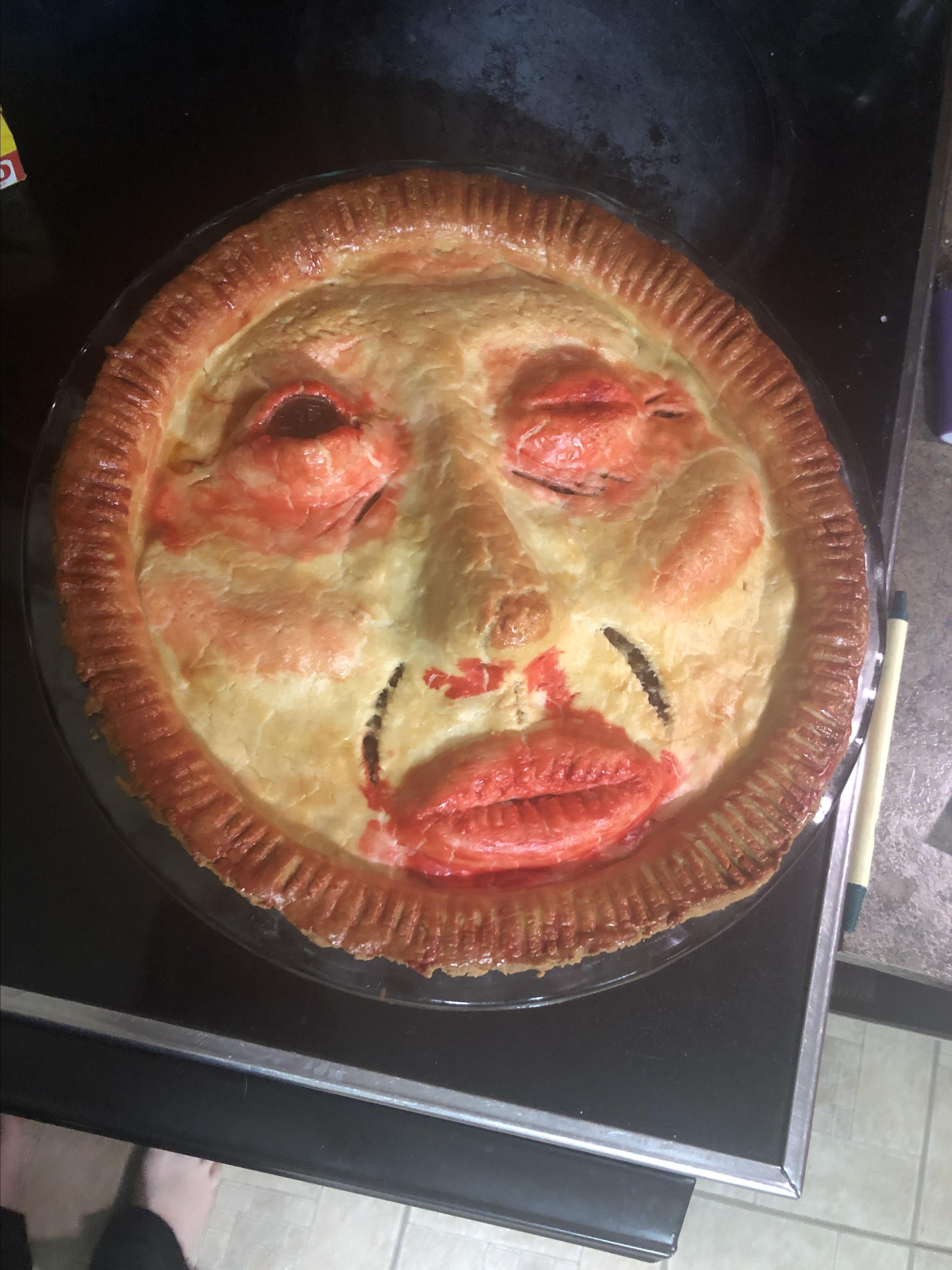 Peas and pies face