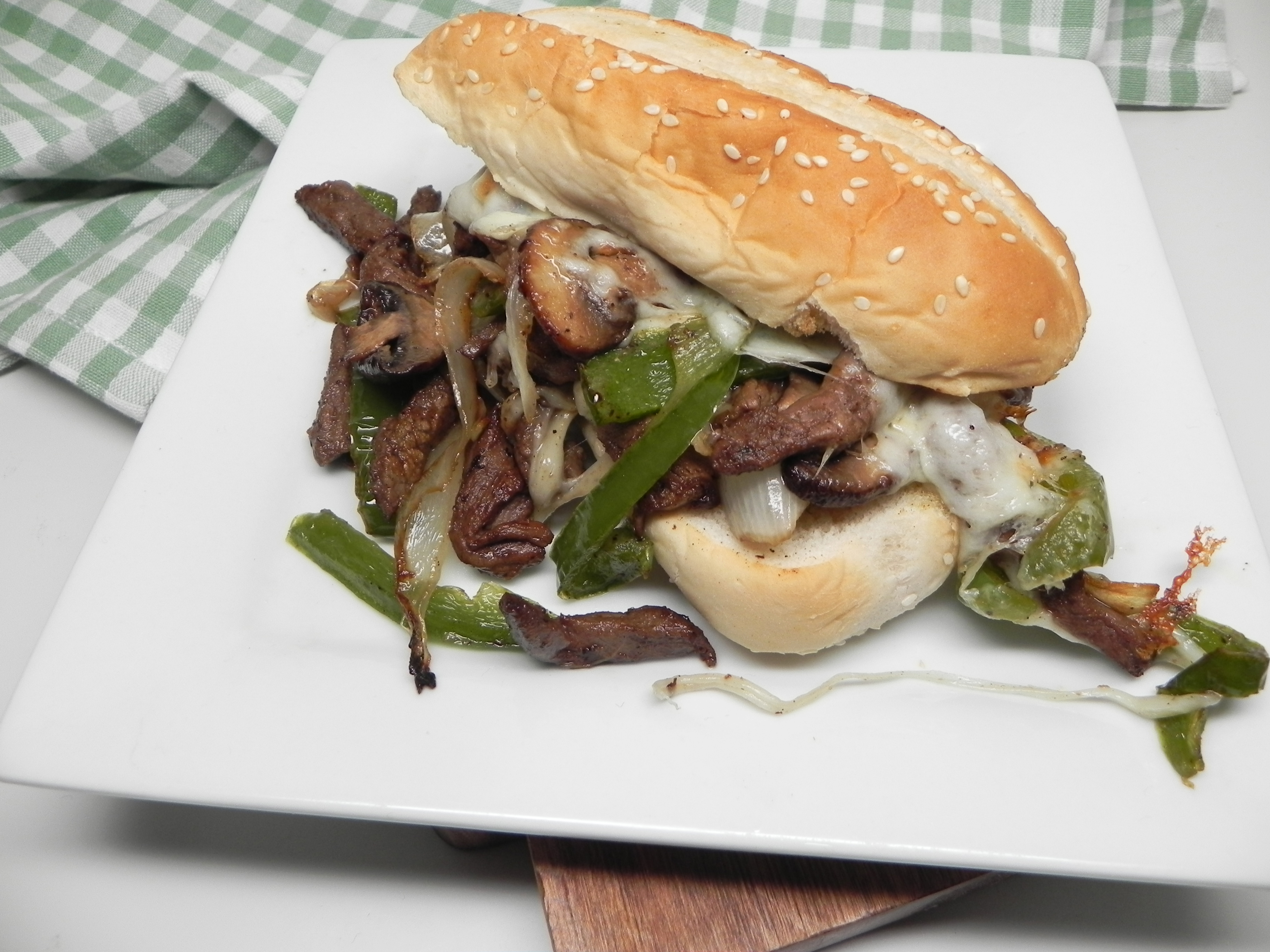 Air Fryer Steak and Cheese Melts image