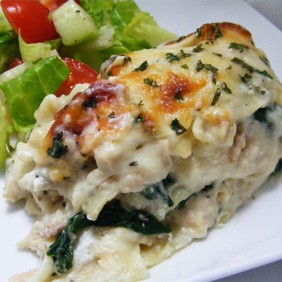 White Cheese Chicken Lasagna_image