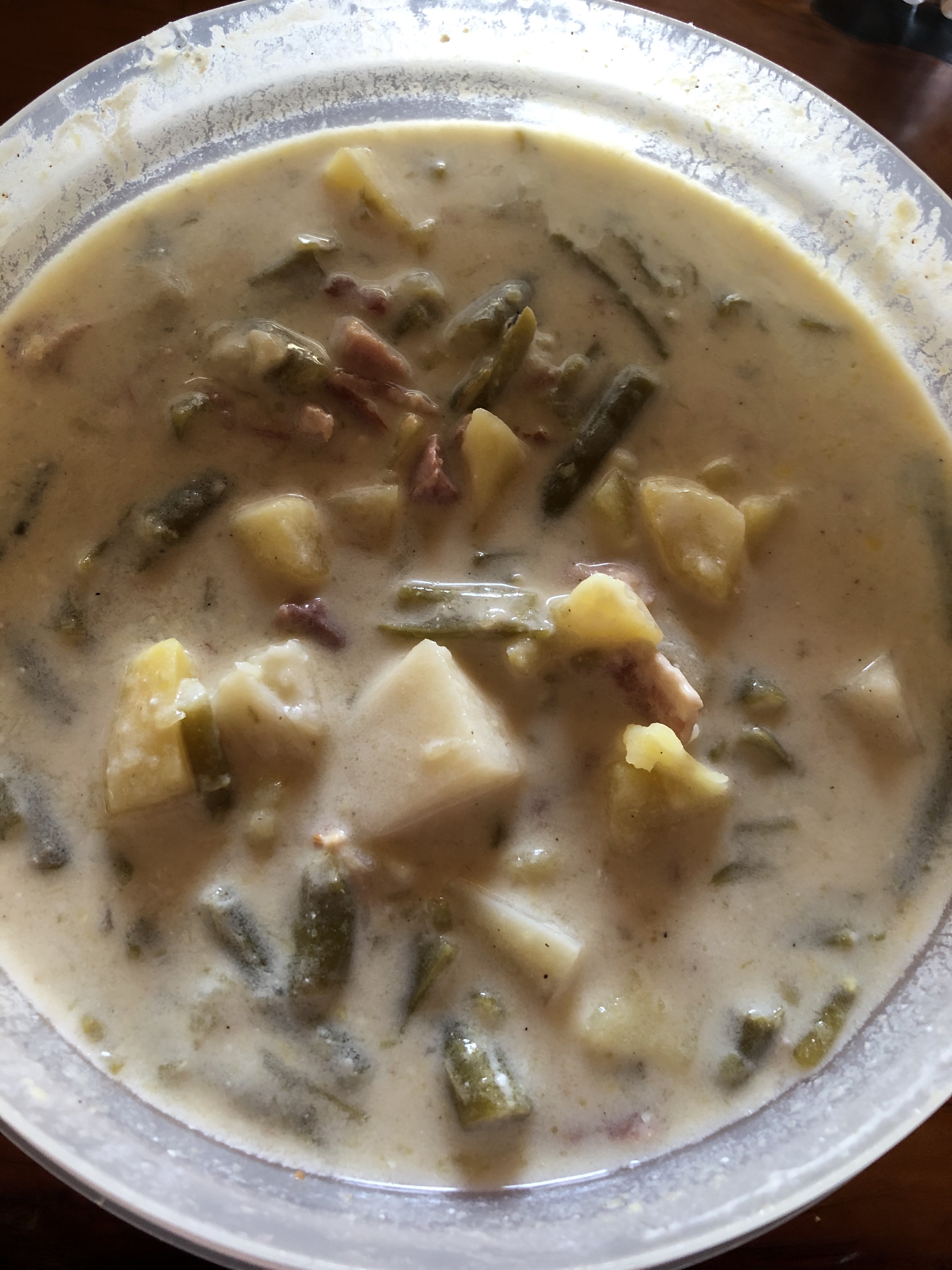 Slow Cooker Ham, Green Bean, and Potato Soup image