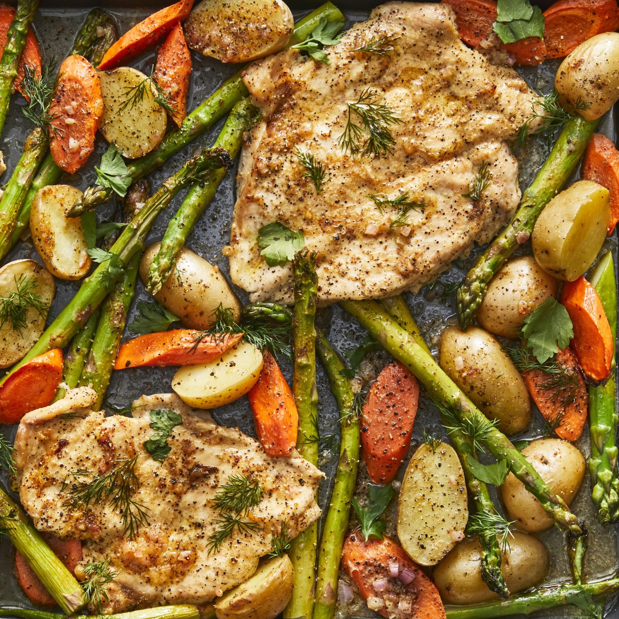 OnePan Chicken & Asparagus Bake Recipe EatingWell