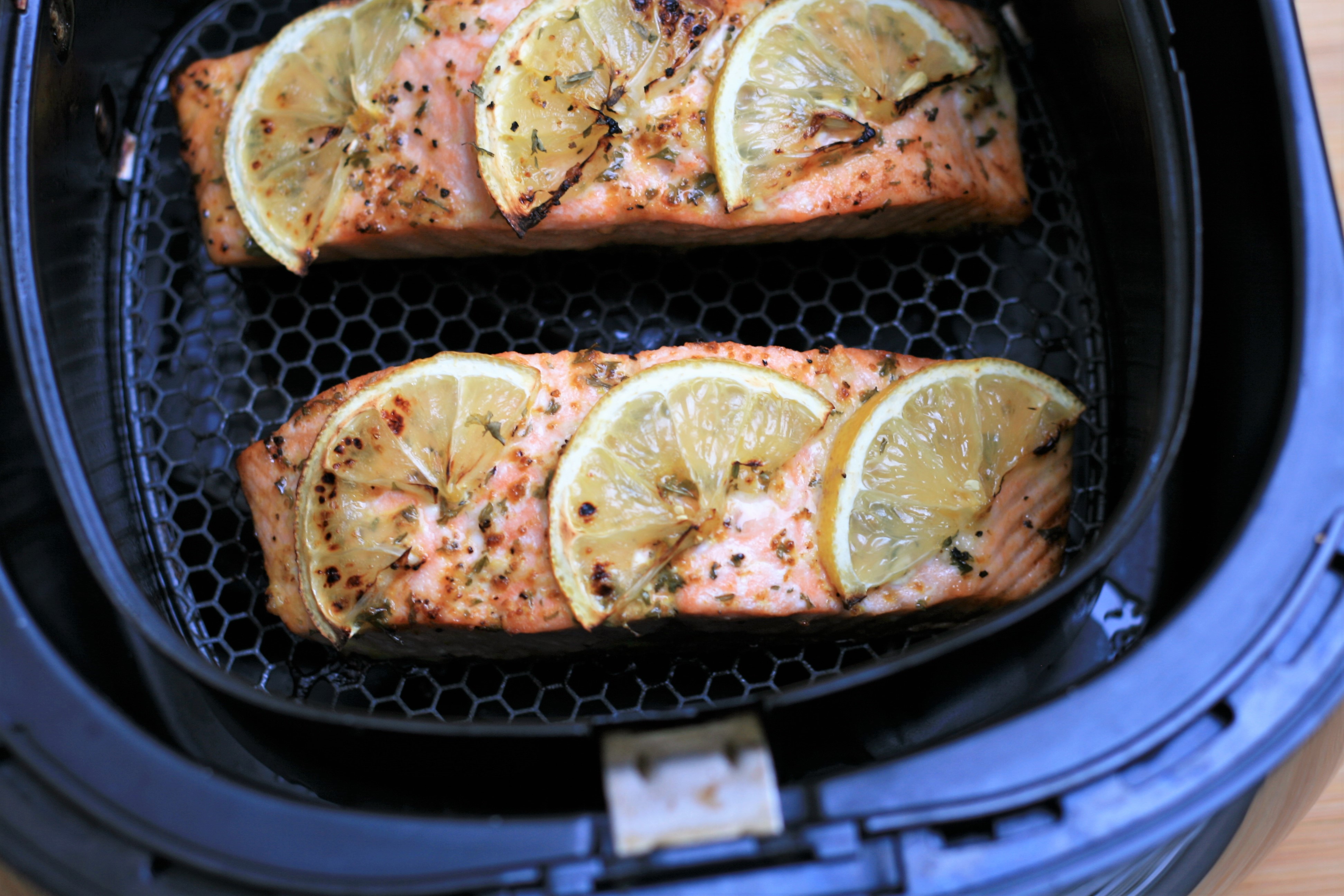 Lemon Garlic Air Fryer Salmon Recipe Allrecipes