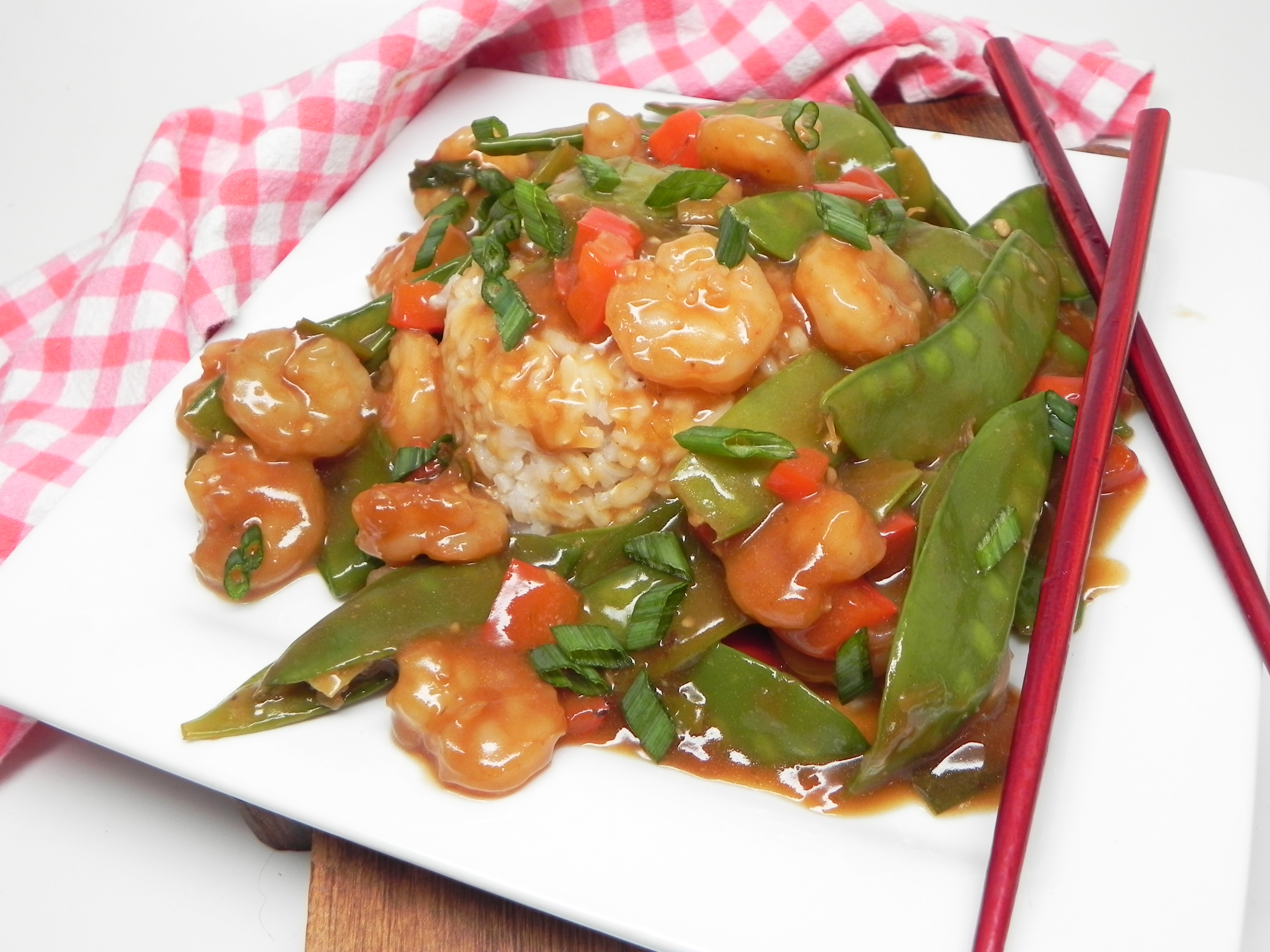 Sesame Shrimp and Snow Peas Stir-Fry image