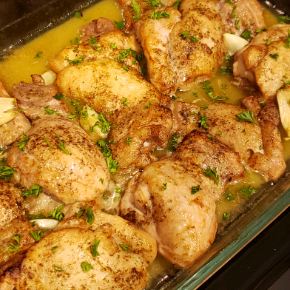 Baked Lemon-Butter Chicken Thighs Recipe | Allrecipes