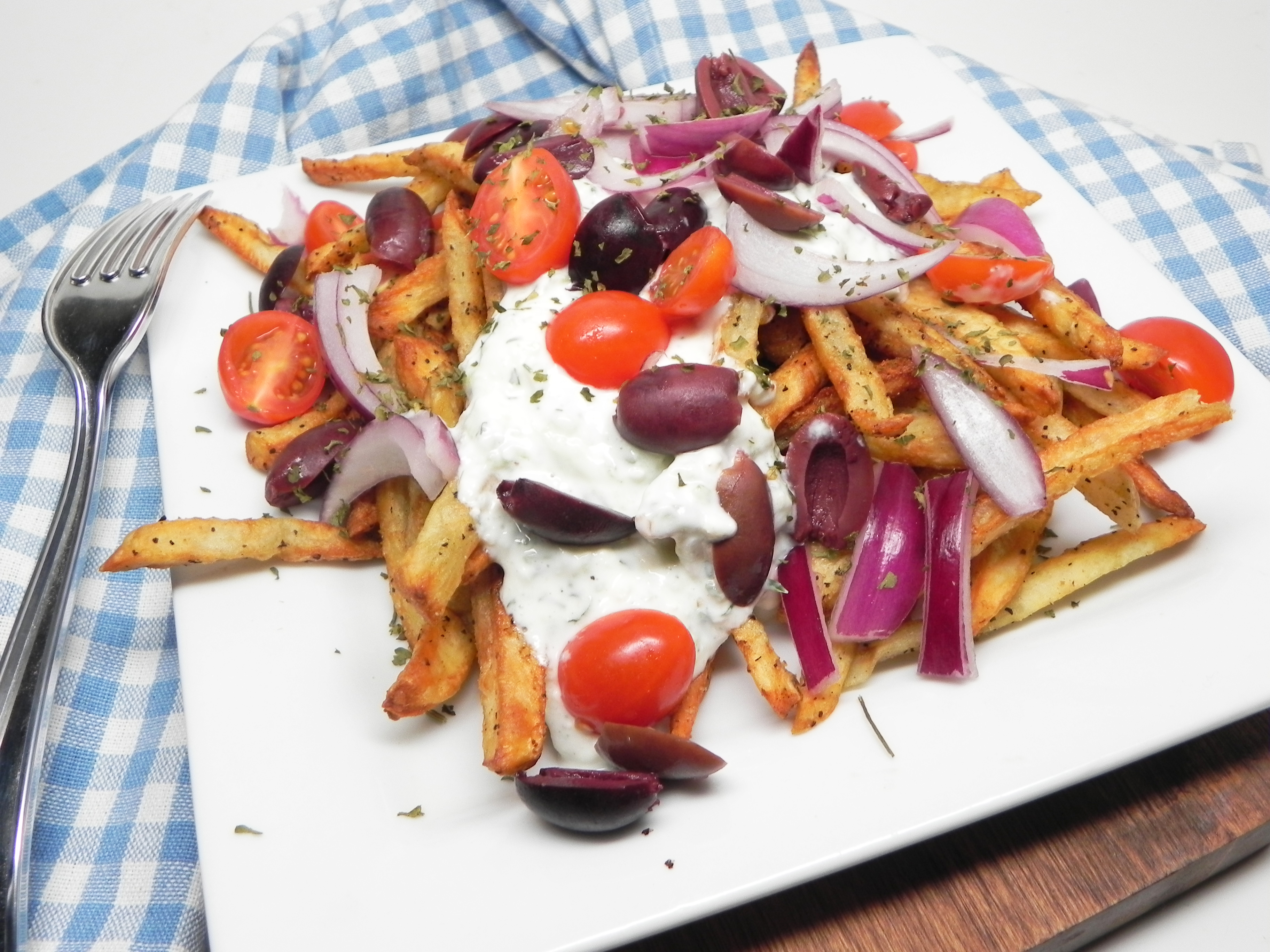 Air Fryer Loaded Greek Fries image