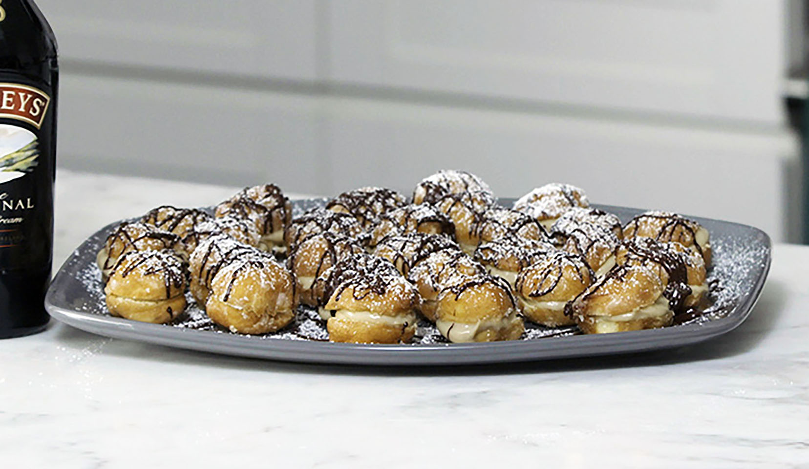 Baileys Irish-Coffee Doughnut Profiteroles image