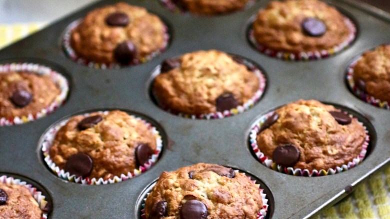 Healthy Banana Chocolate Chip Oat Muffins Recipe By Nichole Redcipes