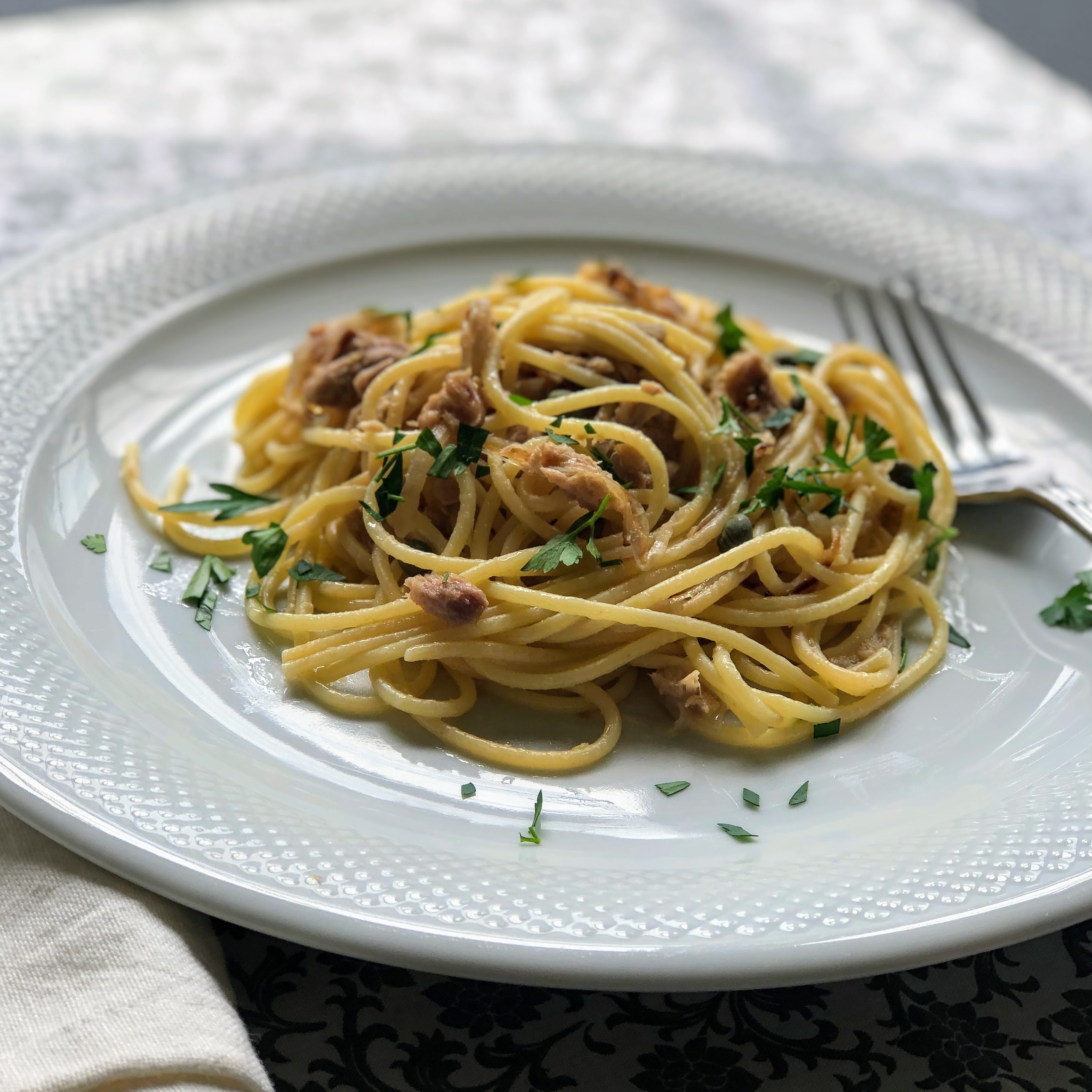 Spaghetti with Tuna and Capers Recipe | Allrecipes