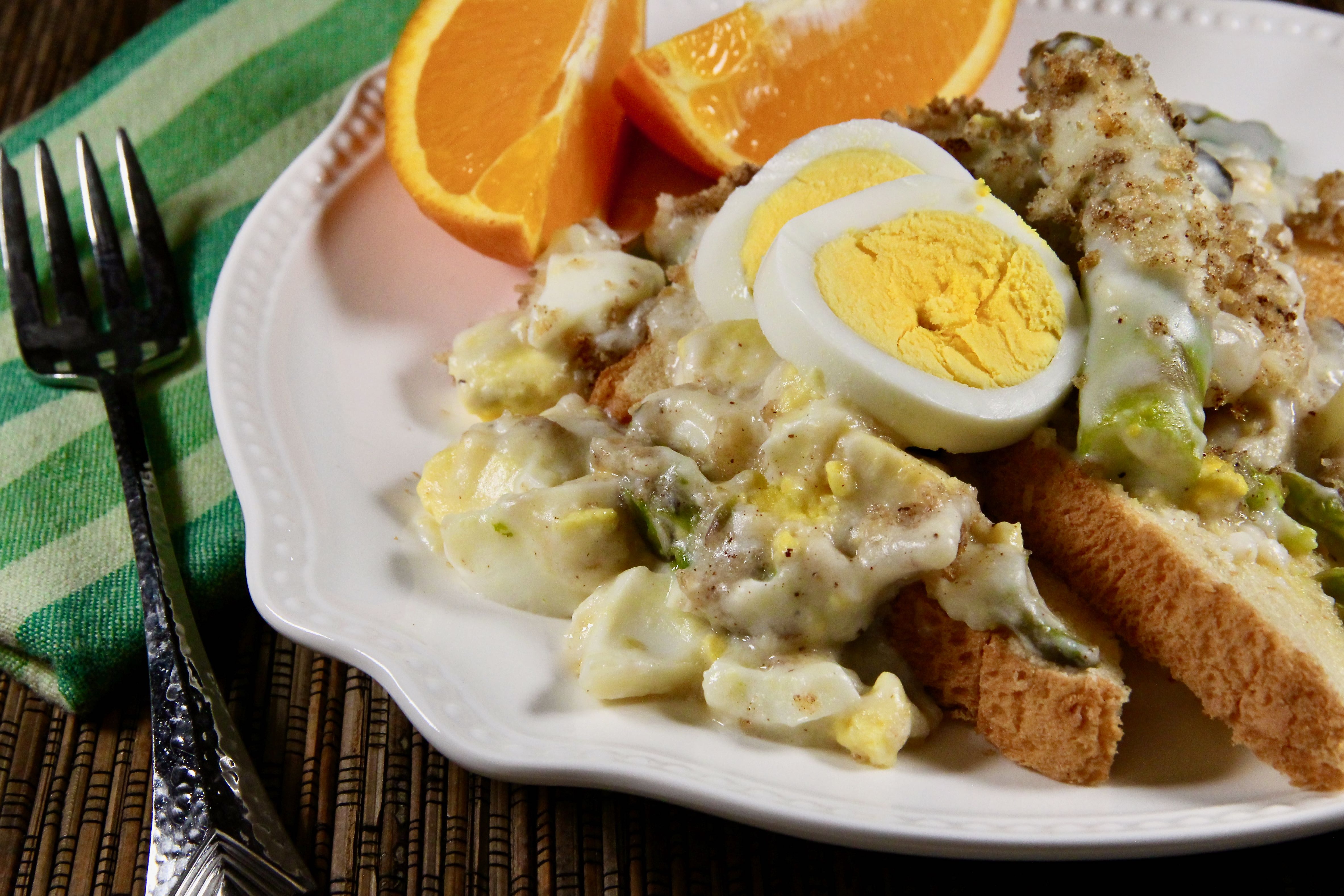 Asparagus Casserole with Hard-Boiled Eggs image