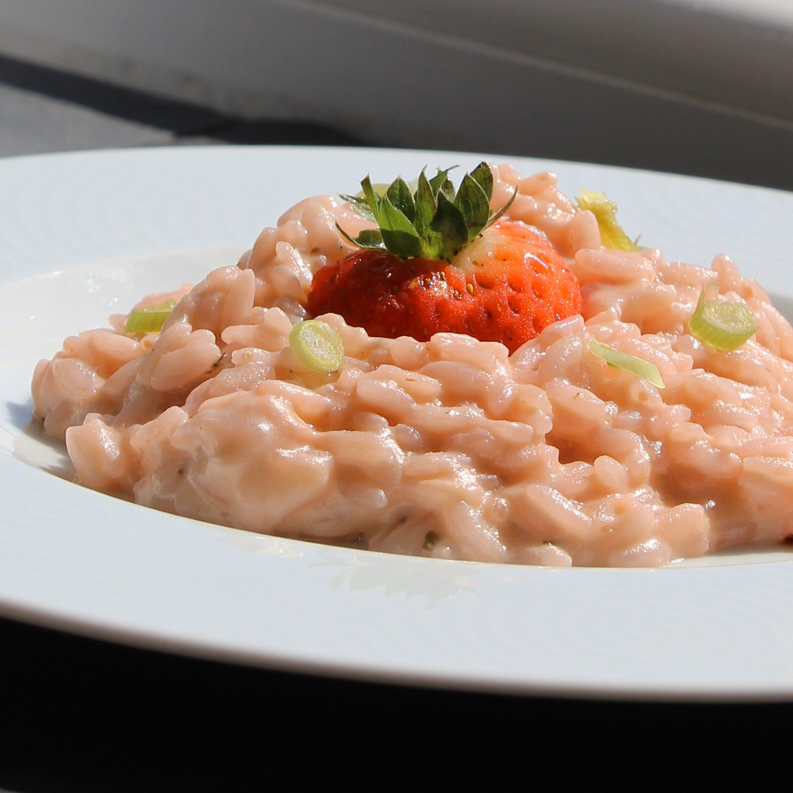 Spring Prosecco Strawberry Risotto for Two image